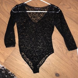 Black Laced Bodysuit